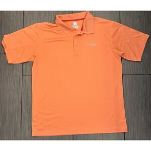 Columbia PFG Men’s Orange Short Sleeve Polo Shirt Size XL Omni Freeze